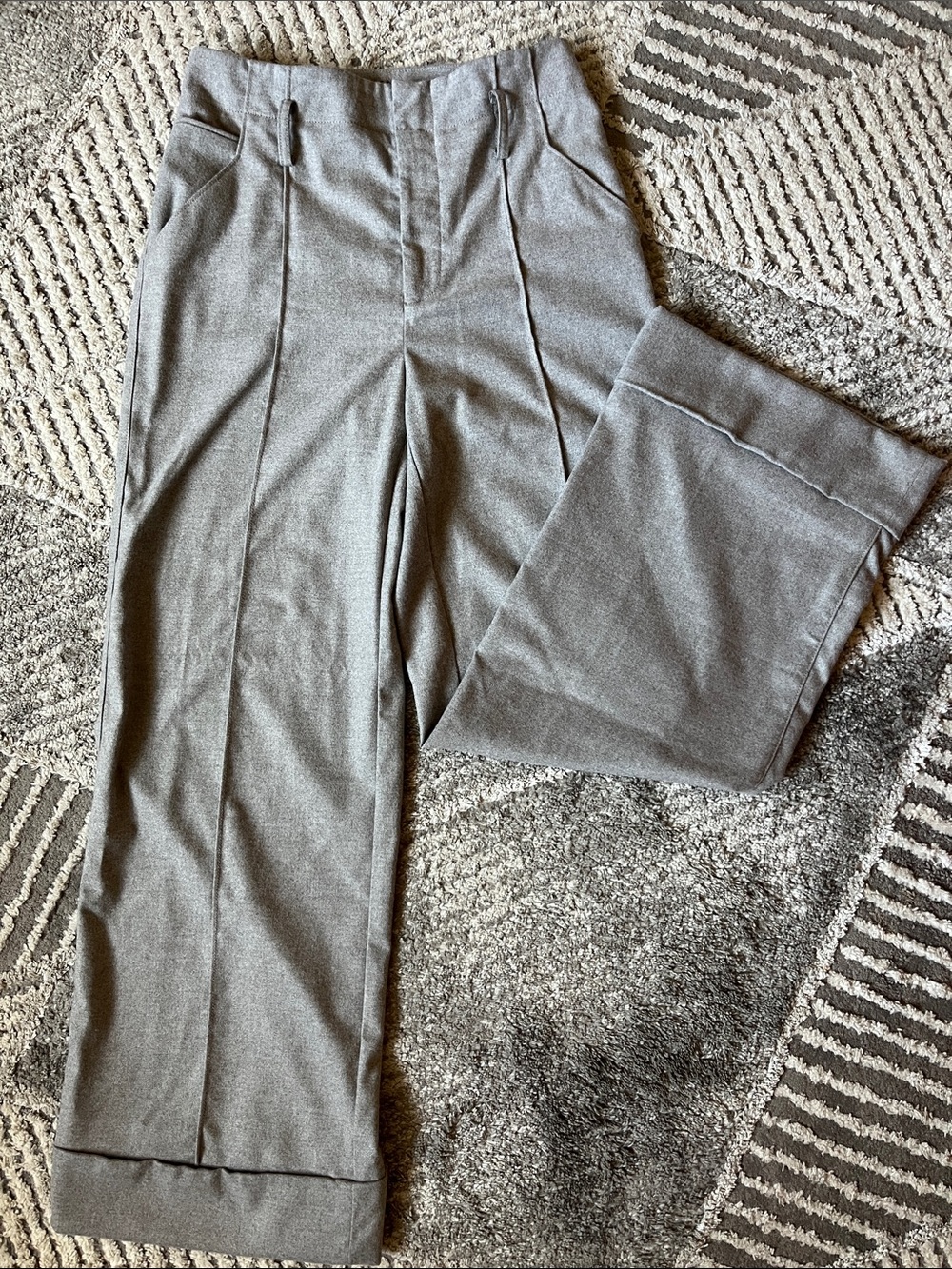 Anthropologie Cartonnier Wide-Leg Trousers Gray Size 4 Academia Capsule Minimal - Picture 8 of 8